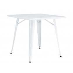 Mesa TOL EK LIMITED, acero, blanca, 80x80 cms