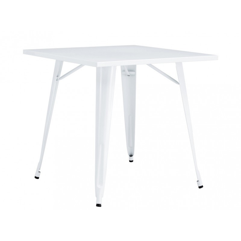 Mesa TOL EK LIMITED, acero, blanca, 80x80 cms