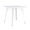 Mesa TOL EK LIMITED, acero, blanca, 80x80 cms