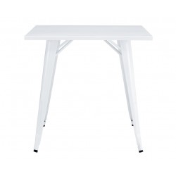 Mesa TOL EK LIMITED, acero, blanca, 80x80 cms