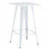Mesa alta TOL EK LIMITED, acero, blanca, 60 x 60 cms