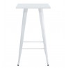 Mesa alta TOL EK LIMITED, acero, blanca, 60 x 60 cms