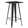 Mesa TOL EK LIMITED, alta, acero, negra, 60x60 cms