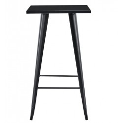 Mesa alta TOL EK LIMITED, acero, negra, 60 x 60 cms