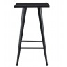 Mesa alta TOL EK LIMITED, acero, negra, 60 x 60 cms