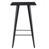 Mesa TOL EK LIMITED, alta, acero, negra, 60x60 cms