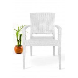 Sillón LIDO, apilable, polipropileno blanco (Pack de 4 unidades)