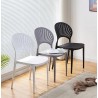 Silla ABANICO, apilable, polipropileno blanco (Pack de 4 unidades)