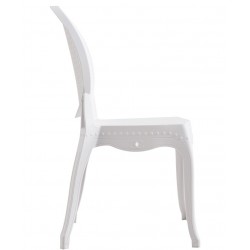 Silla TORRE VELVET, madera, carcasa y cojín velvet gris claro (Pack de 4 unidades)