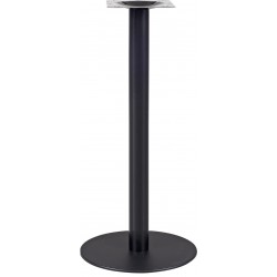 Base de mesa BOMBAY, tubo redondo, negra, base de acero de 8 mm. 45 cms de diámetro, altura 110 cms (Pack de 2 unidades)