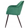 Sillón ROLANDO, metal, tapizado velvet 56 verde oscuro (Pack de 2 unidades)