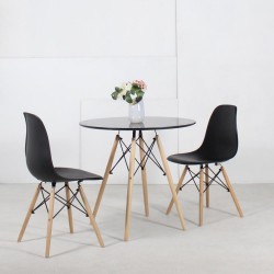Sillón TOWER, cromado, polipropileno blanco (Pack de 4 unidades)