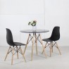 Sillón TOWER, cromado, polipropileno blanco (Pack de 4 unidades)