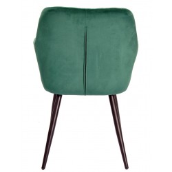 Sillón ROLANDO, metal, tapizado velvet 56 verde oscuro (Pack de 2 unidades)