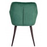 Sillón ROLANDO, metal, tapizado velvet 56 verde oscuro (Pack de 2 unidades)