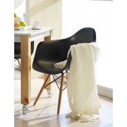 Sillón EG, fibra de vidrio, basculante, tapizado cachemir gris oscuro