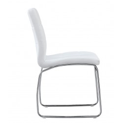 Mesa TUL (TO), base de metal, tapa lacada blanca, 90 cms de diámetro
