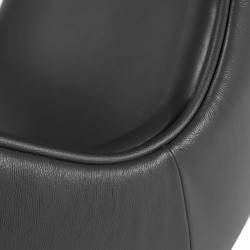 Sillón EG (TE), fibra de vidrio, basculante, tapizado similpiel negra