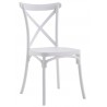 Silla CORFÚ, apilable, tratamiento anti UV, polipropileno blanco (Pack de 4 unidades)