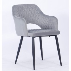 Mesa TUL (TO), base de metal, tapa lacada negra, 100 cms de diámetro