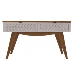 Silla GARNIER, apilable, aluminio, ratán beige y rojo (Pack de 4 unidades)