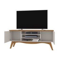 Mueble TV LIZ, blanco roto y coral, 160 cms.