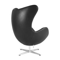 Sillón EG (TE), fibra de vidrio, basculante, tapizado similpiel negra