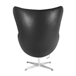 Sillón EG (TE), fibra de vidrio, basculante, tapizado similpiel negra