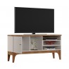 Mueble TV VENEZA, blanco roto y matte, 136 cms.