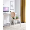 Sillón FUNCHAL, apilable, polipropileno blanco y beige (Pack de 4 unidades)