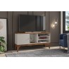 Mueble TV VENEZA, blanco roto y matte, 136 cms.