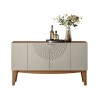 Buffet JADE, 4 puertas, blanco roto y matte, 136 cms.