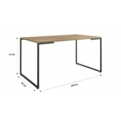 Mesa MIJAS, polipropileno negro, 90 x 90 cms