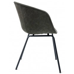 Pack FIONA, 2 sillones, 1 sofá de 3 plazas y mesa baja, polipropileno marrón, cojín beige