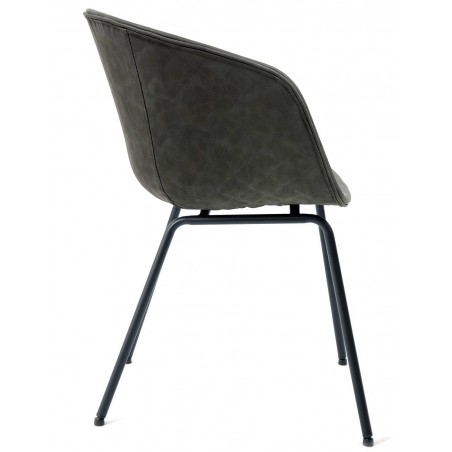 Pack FIONA, 2 sillones, 1 sofá de 3 plazas y mesa baja, polipropileno marrón, cojín beige