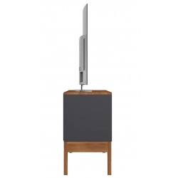 Mesa KATIA, polipropileno marrón chocolate, 110 cms de diámetro