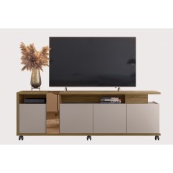 Mueble TV NEW CRISTAL, miel y cacao, 183 cms.