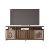 Mueble TV OASIS, nogal y blanco roto, 160 cms.