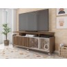 Mueble TV OASIS, nogal y blanco roto, 160 cms.