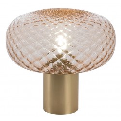 Lámpara GERA SOH28, sobremesa, aluminio, dorada, cristal