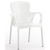Silla NIZA NEW AM, brazo pala a derecha, chasis negro, tejido negro (Pack de 6 unidades)