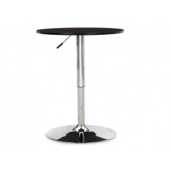 Mesa MABEL, graduable, tapa soft negra, 70 cms de diámetro