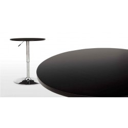 Mesa MABEL, graduable, tapa soft negra, 70 cms de diámetro