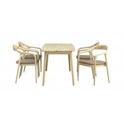 Silla ETNA, metal negro, tapizado pata de gallo y similpiel negra (Pack de 4 unidades)