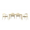 Silla ETNA, metal negro, tapizado pata de gallo y similpiel blanca (Pack de 4 unidades)