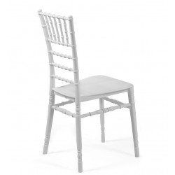 Silla CHIAVARI NEW, apilable, polipropileno blanco (Pack de 4 unidades)