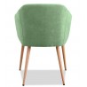 Sillón LART, metal, tapizado tejido linen verde claro (Pack de 2 unidades)