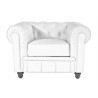 Sillón CHESTER NEW, similpiel blanca