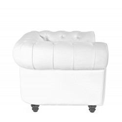 Sillón CHESTER NEW, similpiel blanca