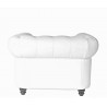 Sillón CHESTER NEW, similpiel blanca